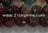 CAG9023 15.5 inches 10mm faceted round fire crackle agate beads