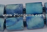 CAG9079 15.5 inches 15*17mm - 15*20mm tube dragon veins agate beads