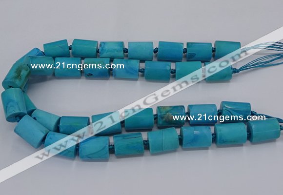CAG9080 15.5 inches 15*17mm - 15*20mm tube dragon veins agate beads
