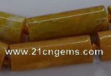 CAG9085 15.5 inches 12*46mm - 13*48mm tube dragon veins agate beads