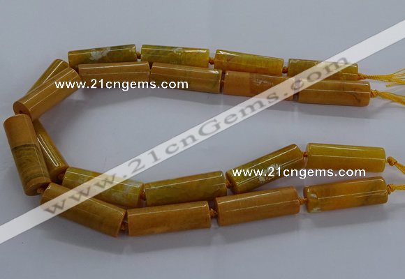 CAG9085 15.5 inches 12*46mm - 13*48mm tube dragon veins agate beads