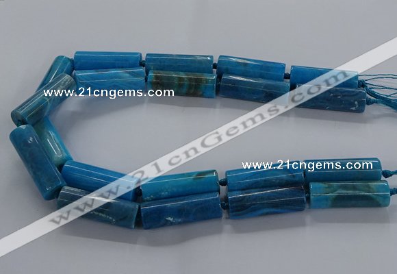 CAG9088 15.5 inches 12*46mm - 13*48mm tube dragon veins agate beads