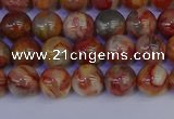 CAG9100 15.5 inches 4mm round red crazy lace agate beads