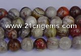 CAG9110 15.5 inches 4mm round Mexican crazy lace agate beads