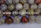 CAG9111 15.5 inches 6mm round Mexican crazy lace agate beads