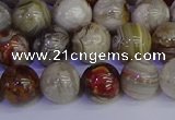 CAG9113 15.5 inches 10mm round Mexican crazy lace agate beads