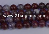 CAG9120 15.5 inches 4mm round red lightning agate beads