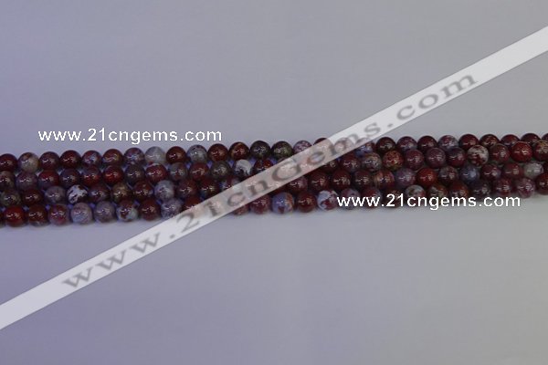 CAG9120 15.5 inches 4mm round red lightning agate beads