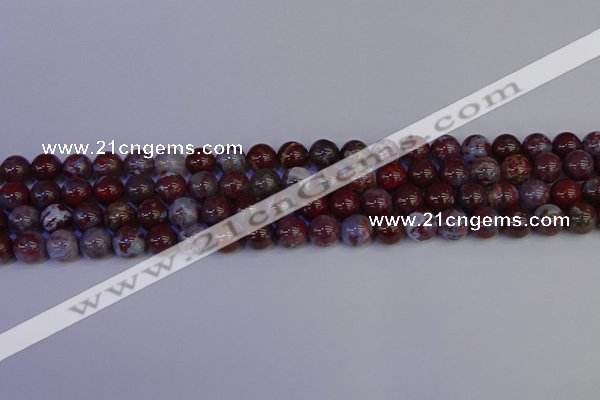 CAG9122 15.5 inches 8mm round red lightning agate beads