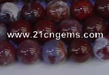 CAG9123 15.5 inches 10mm round red lightning agate beads