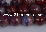 CAG9124 15.5 inches 12mm round red lightning agate beads