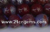 CAG9125 15.5 inches 14mm round red lightning agate beads