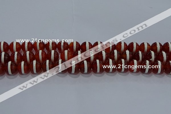 CAG9143 15.5 inches 12mm round tibetan agate beads wholesale