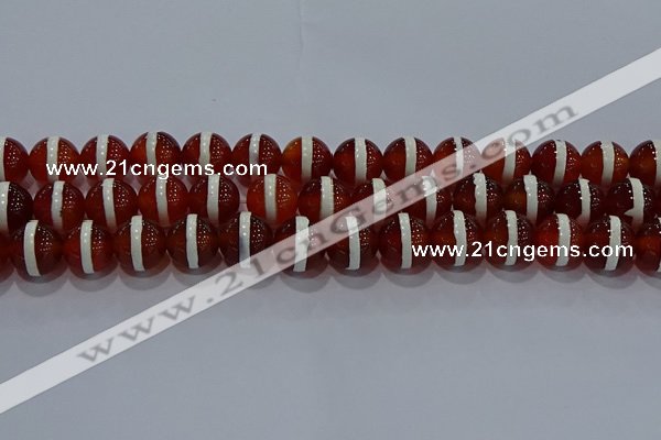 CAG9144 15.5 inches 14mm round tibetan agate beads wholesale