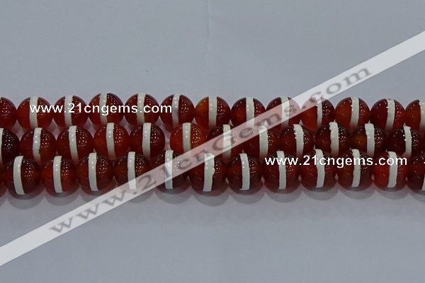 CAG9145 15.5 inches 16mm round tibetan agate beads wholesale