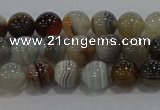 CAG9148 15.5 inches 6mm round line agate beads wholesale