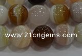 CAG9158 15.5 inches 12mm round line agate beads wholesale