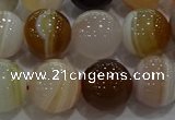 CAG9159 15.5 inches 14mm round line agate beads wholesale