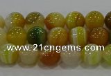 CAG9163 15.5 inches 6mm round line agate beads wholesale