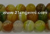 CAG9164 15.5 inches 8mm round line agate beads wholesale