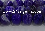 CAG9171 15.5 inches 8mm round line agate beads wholesale