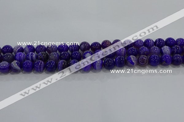 CAG9171 15.5 inches 8mm round line agate beads wholesale