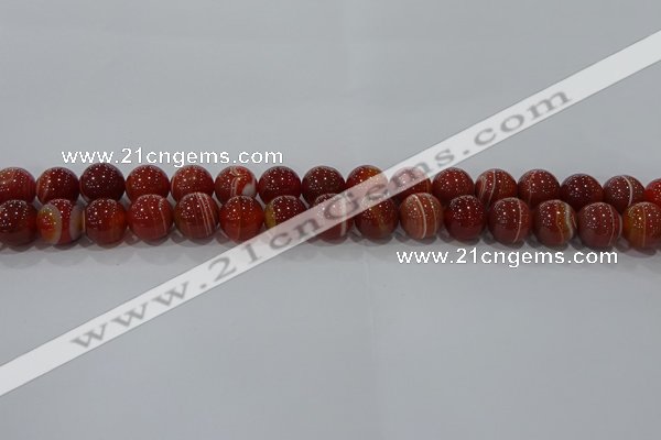 CAG9178 15.5 inches 8mm round line agate beads wholesale