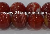 CAG9181 15.5 inches 14mm round line agate beads wholesale