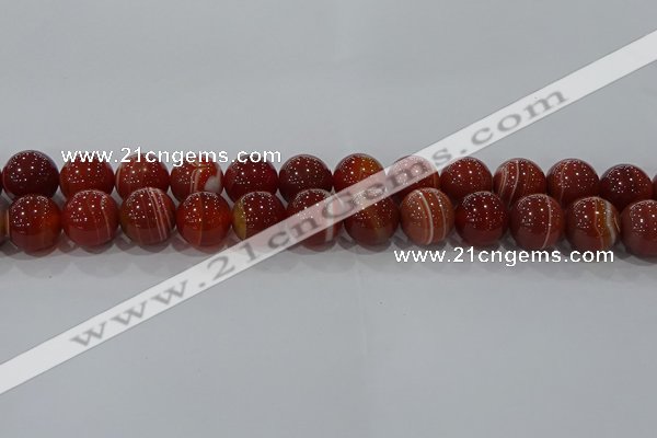 CAG9181 15.5 inches 14mm round line agate beads wholesale