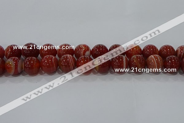 CAG9182 15.5 inches 16mm round line agate beads wholesale