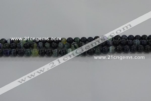 CAG9185 15.5 inches 6mm round line agate beads wholesale