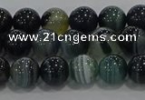 CAG9186 15.5 inches 8mm round line agate beads wholesale