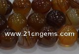 CAG9195 15.5 inches 10mm round line agate gemstone beads