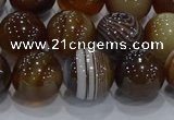 CAG9196 15.5 inches 12mm round line agate gemstone beads