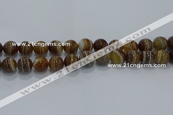 CAG9197 15.5 inches 14mm round line agate gemstone beads