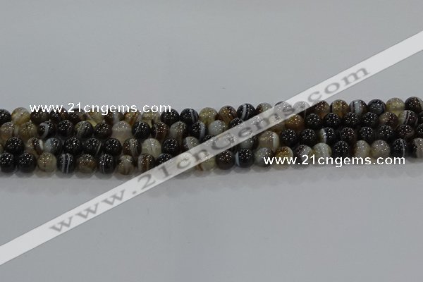 CAG9202 15.5 inches 6mm round line agate gemstone beads