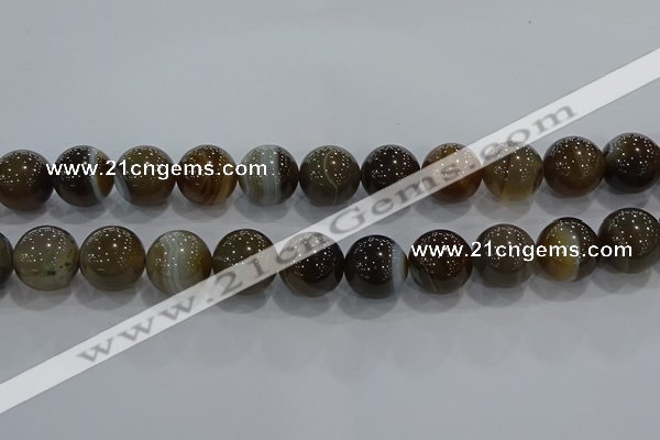CAG9208 15.5 inches 18mm round line agate gemstone beads