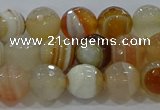 CAG9222 15.5 inches 8mm faceted round line agate beads wholesale