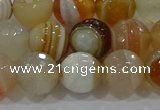 CAG9223 15.5 inches 10mm faceted round line agate beads wholesale