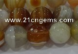 CAG9224 15.5 inches 12mm faceted round line agate beads wholesale