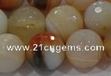 CAG9226 15.5 inches 16mm faceted round line agate beads wholesale