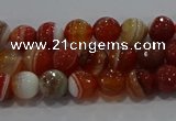 CAG9229 15.5 inches 4mm faceted round line agate beads wholesale