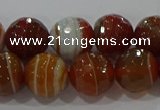 CAG9232 15.5 inches 10mm faceted round line agate beads wholesale