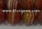 CAG9234 15.5 inches 14mm faceted round line agate beads wholesale