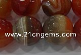 CAG9235 15.5 inches 16mm faceted round line agate beads wholesale