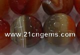 CAG9236 15.5 inches 18mm faceted round line agate beads wholesale