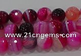 CAG9240 15.5 inches 6mm faceted round line agate beads wholesale