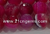 CAG9243 15.5 inches 12mm faceted round line agate beads wholesale