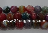 CAG9263 15.5 inches 6mm faceted round line agate beads wholesale