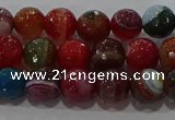 CAG9264 15.5 inches 8mm faceted round line agate beads wholesale